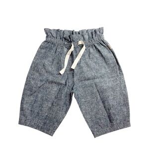 Greige chambray linen like shorts